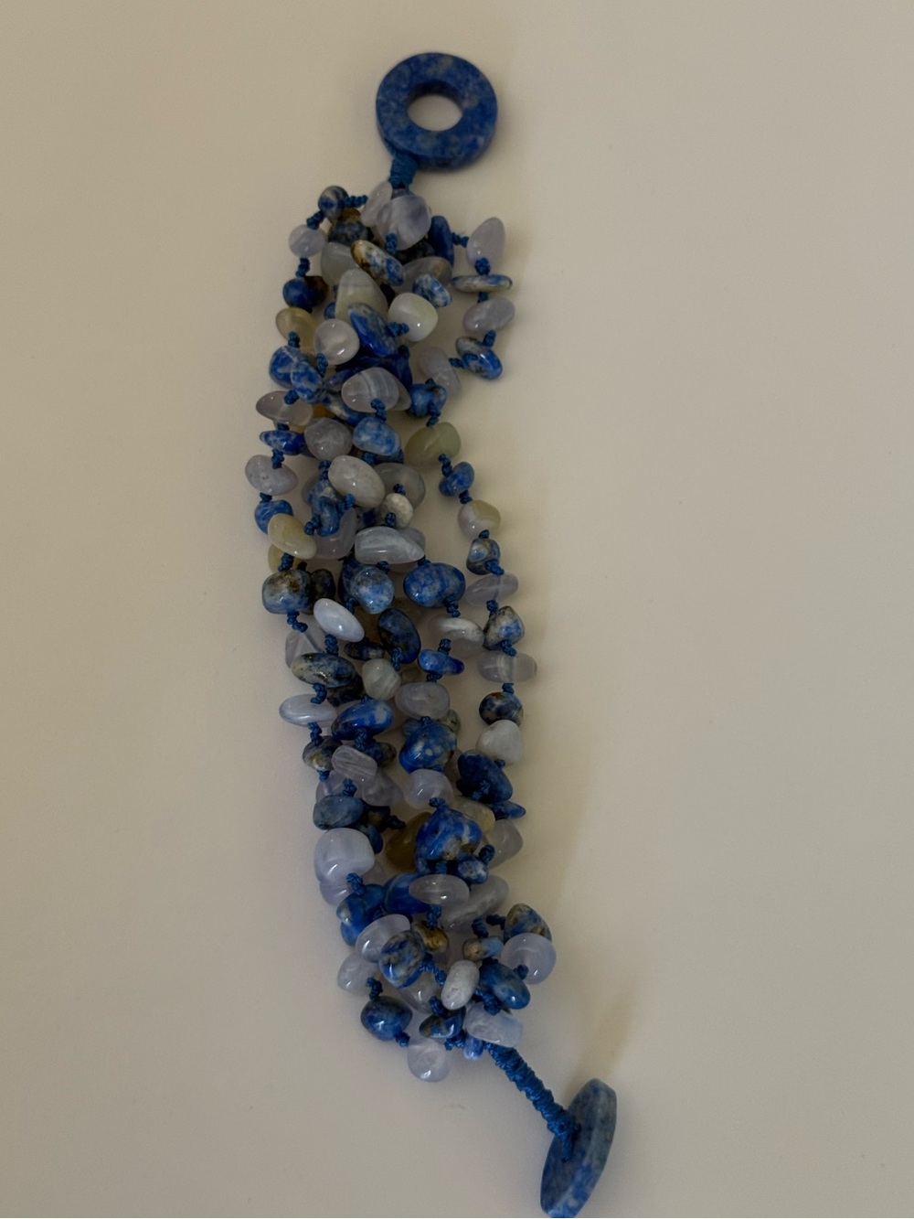 Sajen 925 Sterling silver Blue Cluster Beaded Bracelet